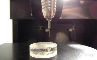 Detail of the New Wave Research micromill drill tip